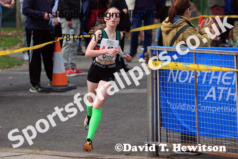 Girls Under-13s, 2024 Northern Mens 6 and Womens 4 and Youngsters Relays, Stanley Park, Blackpool.  Photo: David T. Hewitson/Sports for All Pics
